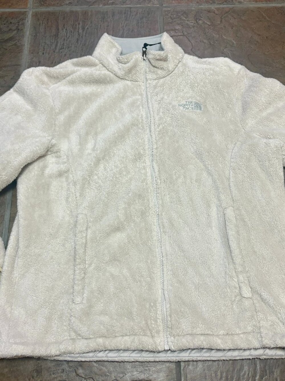 ~~North Face Jacket Women's XL Oatmeal Beige High Pile Fleece Full Zip Soft So